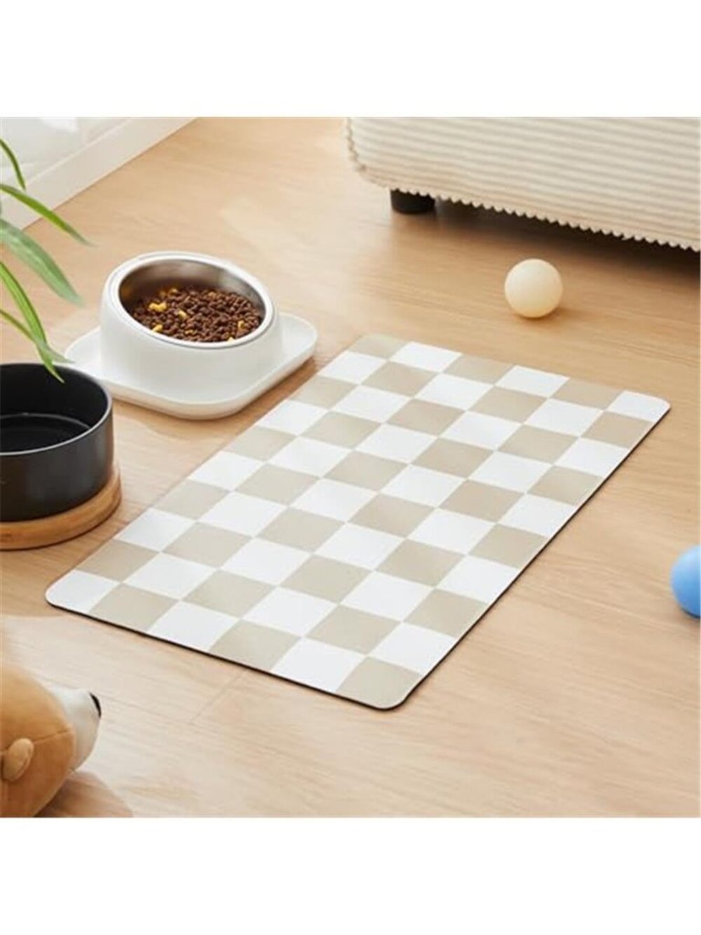 Dog Feeding Mat Absorbent Mats for Dog Food and Water Bowl 12*19